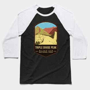 Triple Divide Peak Glacier National Park Baseball T-Shirt